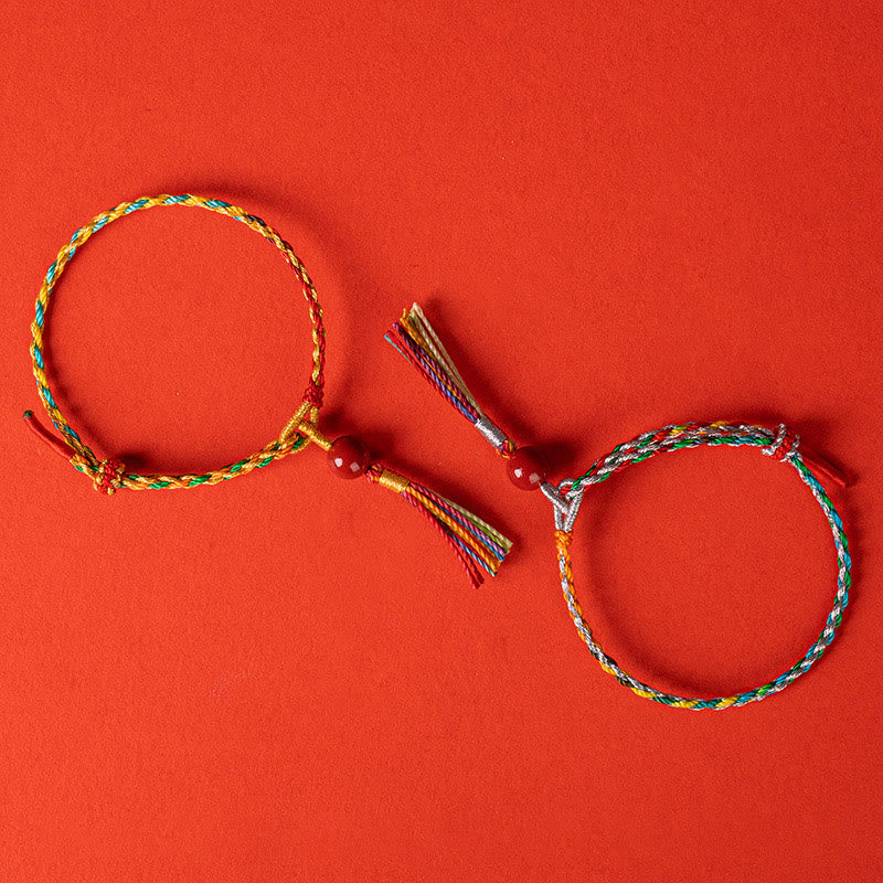 Buddha Stones Colorful String Cinnabar Concentration Bracelet - image 10