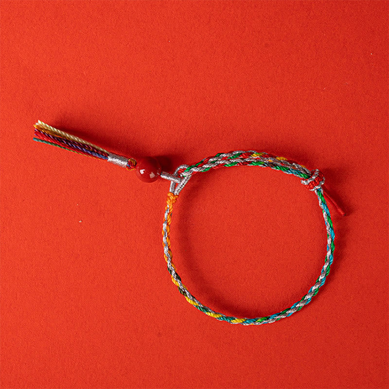 Buddha Stones Colorful String Cinnabar Concentration Bracelet - image 4