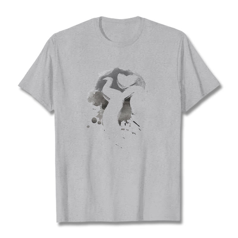 Buddha Stones OM Swan Cotton Tee T-shirt - LightGrey - 2XL - image 19