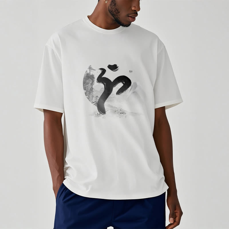 Buddha Stones OM Landscape Cotton Tee T-shirt - image 7