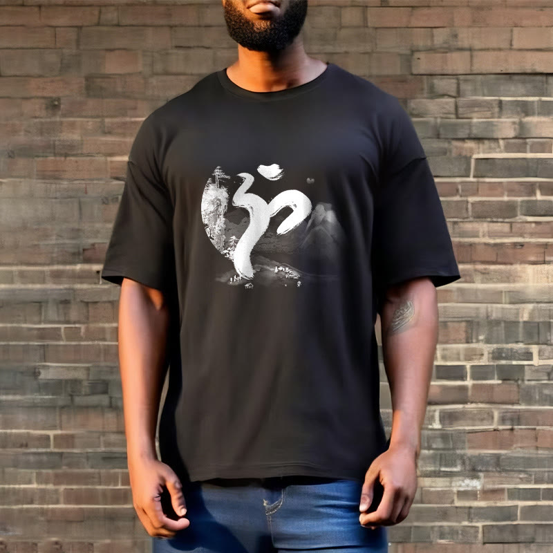Buddha Stones OM Landscape Cotton Tee T-shirt - image 3