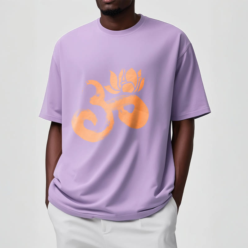 Buddha Stones OM Lotus Flower Cotton Tee T-shirt - image 17