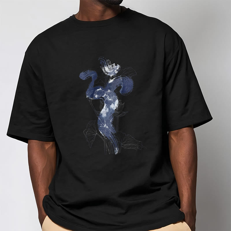 Buddha Stones OM Lotus Flower Background Cotton Tee T-shirt - image 6