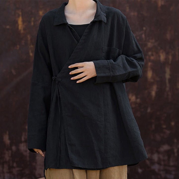 Buddha Stones Meditate Ramie Cotton Clothing - image 19