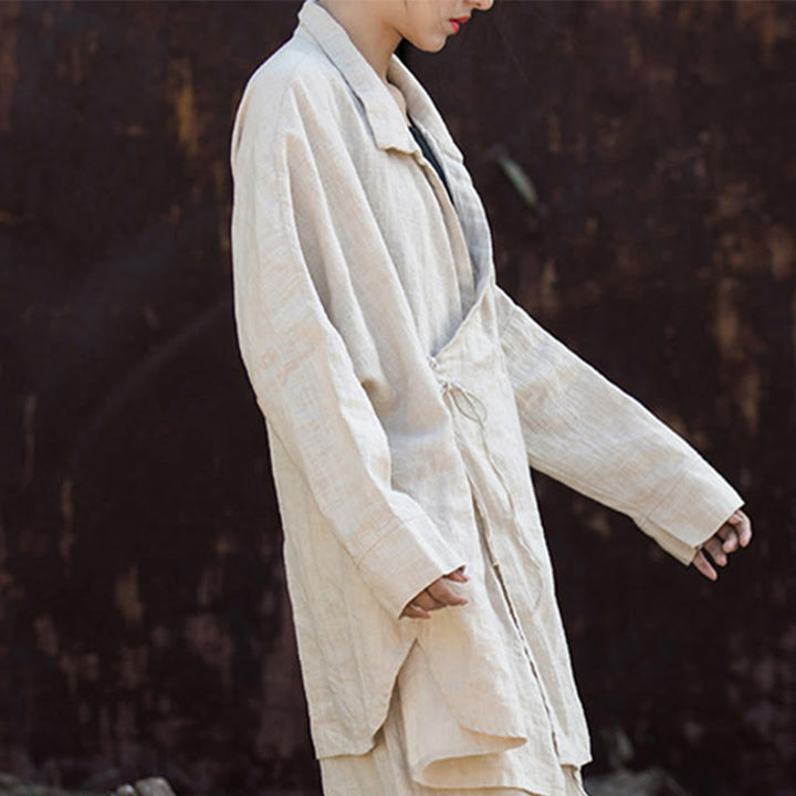 Buddha Stones Meditate Ramie Cotton Clothing - image 9