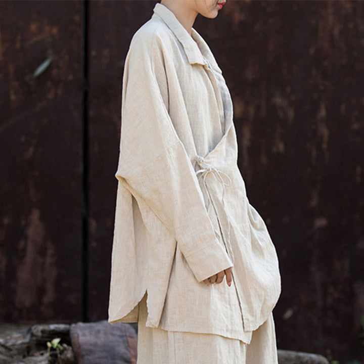 Buddha Stones Meditate Ramie Cotton Clothing - image 8