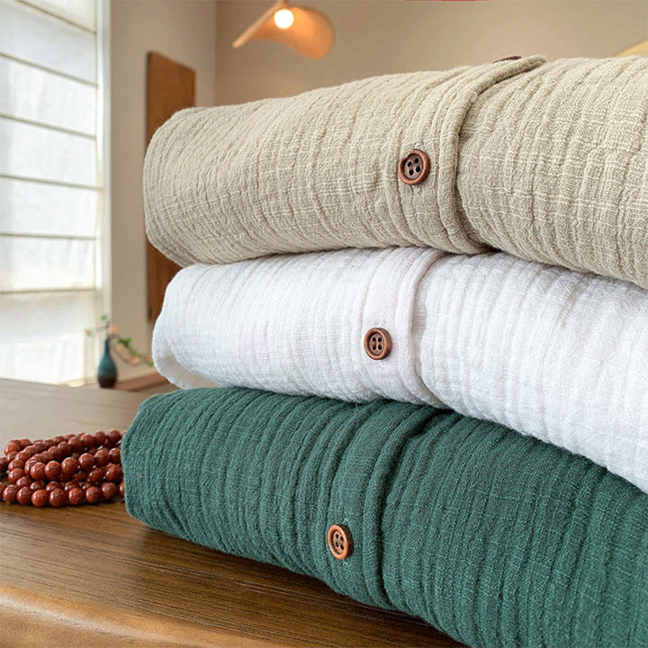 Buddha Stones Literary Artistic Double-Layered Sand Wash Cotton Linen Clothing - image 38