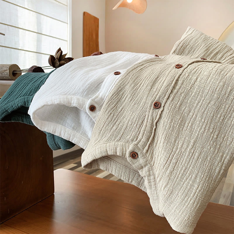 Buddha Stones Literary Artistic Double-Layered Sand Wash Cotton Linen Clothing - image 36