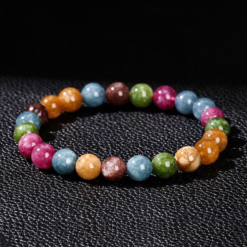 Buddha Stones Multicolor Tourmaline Positive Bracelet - Tourmaline(Wrist Circumference: 14-16cm) - 10mm - image 0