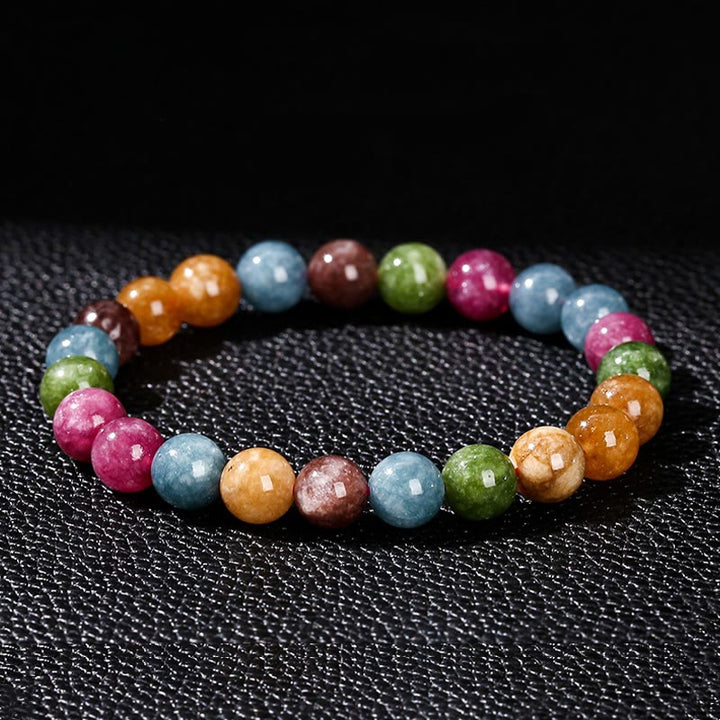 Buddha Stones Multicolor Tourmaline Positive Bracelet - Tourmaline(Wrist Circumference: 14-16cm) - 10mm - image 0