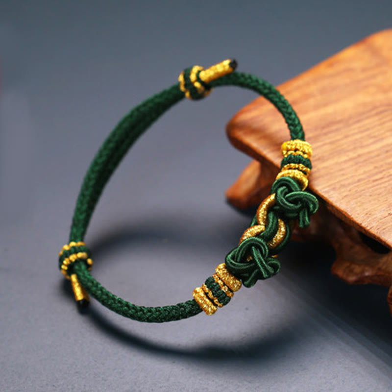 Buddha Stones Red String Saddle Knot Strength Bracelet - image 14