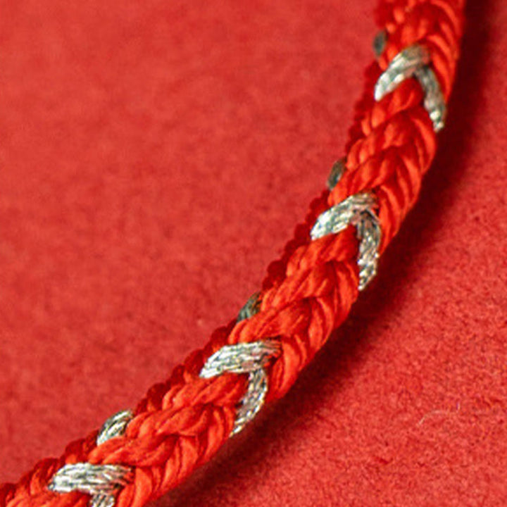 Buddha Stones Red String 925 Sterling Silver Safe Luck Bracelet - image 4