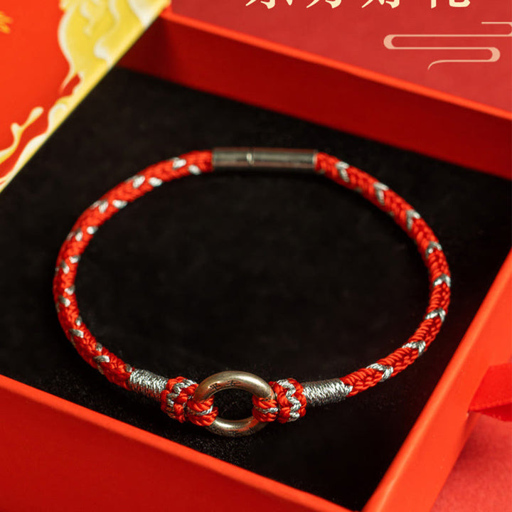 Buddha Stones Red String 925 Sterling Silver Safe Luck Bracelet - image 12