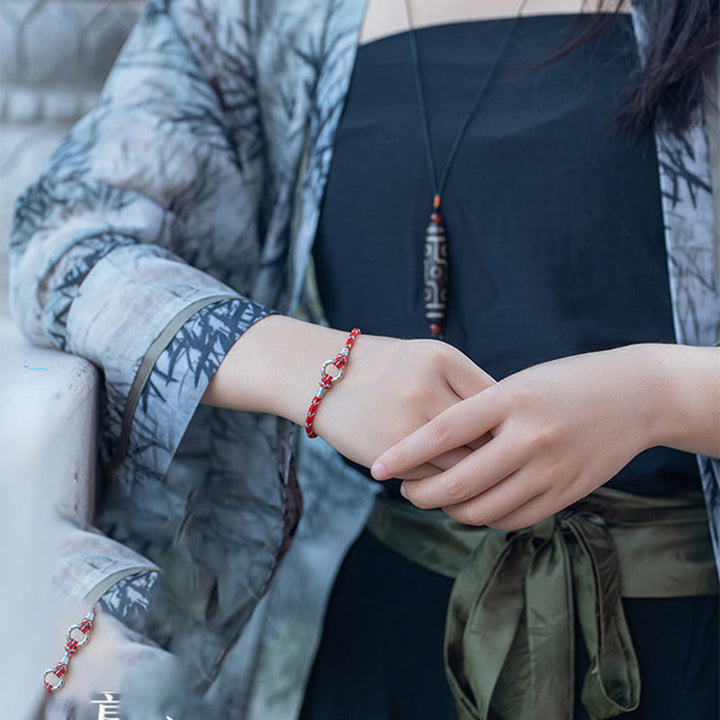 Buddha Stones Red String 925 Sterling Silver Safe Luck Bracelet - image 10