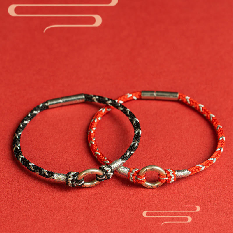 Buddha Stones Red String 925 Sterling Silver Safe Luck Bracelet - image 15