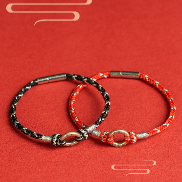 Buddha Stones Red String 925 Sterling Silver Safe Luck Bracelet - image 15