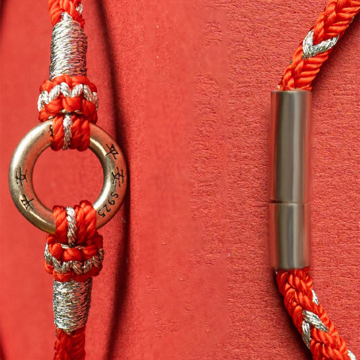 Buddha Stones Red String 925 Sterling Silver Safe Luck Bracelet - image 14