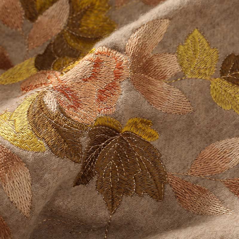 Buddha Stones Wool Shawl Weiyang Flower Embroidery Tassel Winter Cozy Travel Scarf Wrap - image 3