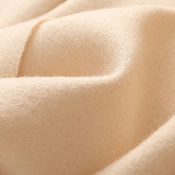 Buddha Stones Wool Shawl White Flower Embroidery Tassel Winter Cozy Travel Scarf Wrap - image 3