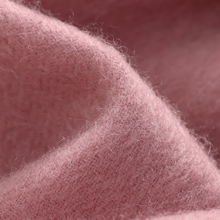 Buddha Stones Wool Shawl Pink Lotus Embroidery Tassel Winter Cozy Travel Scarf Wrap - image 3