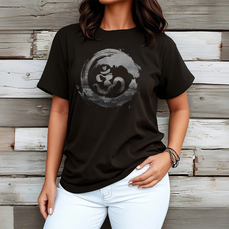 Buddha Stones Om Lotus Cotton Tee T-shirt - image 1