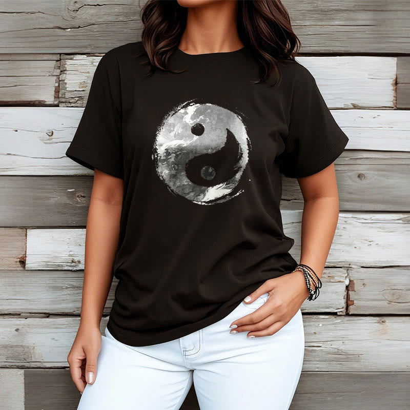 Buddha Stones Yin Yang Cotton Tee T-shirt - image 5