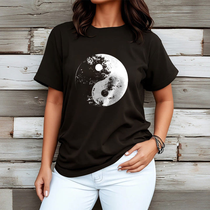 Buddha Stones Yin Yang Tai Chi Pattern Cotton Tee T-shirt - image 5