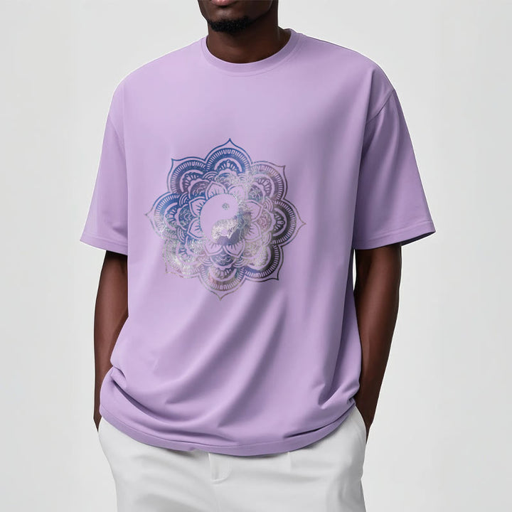 Buddha Stones Mandala Yin Yang Cotton Tee T-shirt - image 3