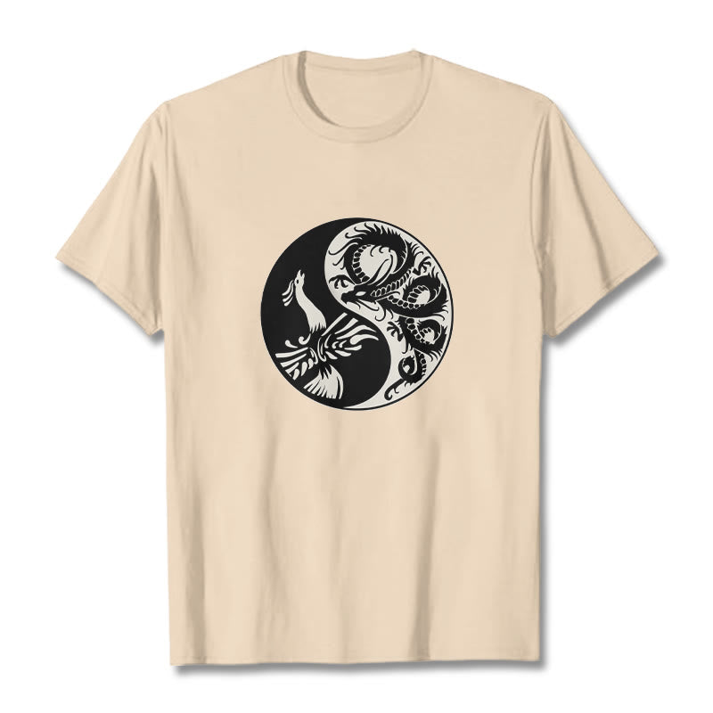 Buddha Stones Phoenix Yin Yang Cotton Tee T-shirt - Bisque - 2XL - image 12