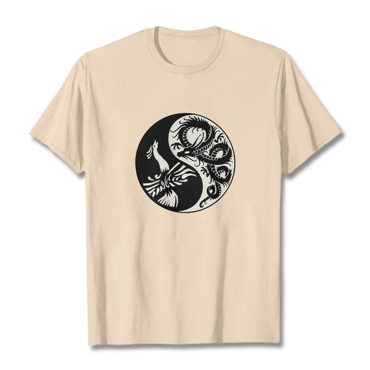 Buddha Stones Phoenix Yin Yang Cotton Tee T-shirt - Bisque - 2XL - image 12