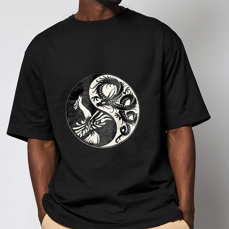 Buddha Stones Phoenix Yin Yang Cotton Tee T-shirt - image 3