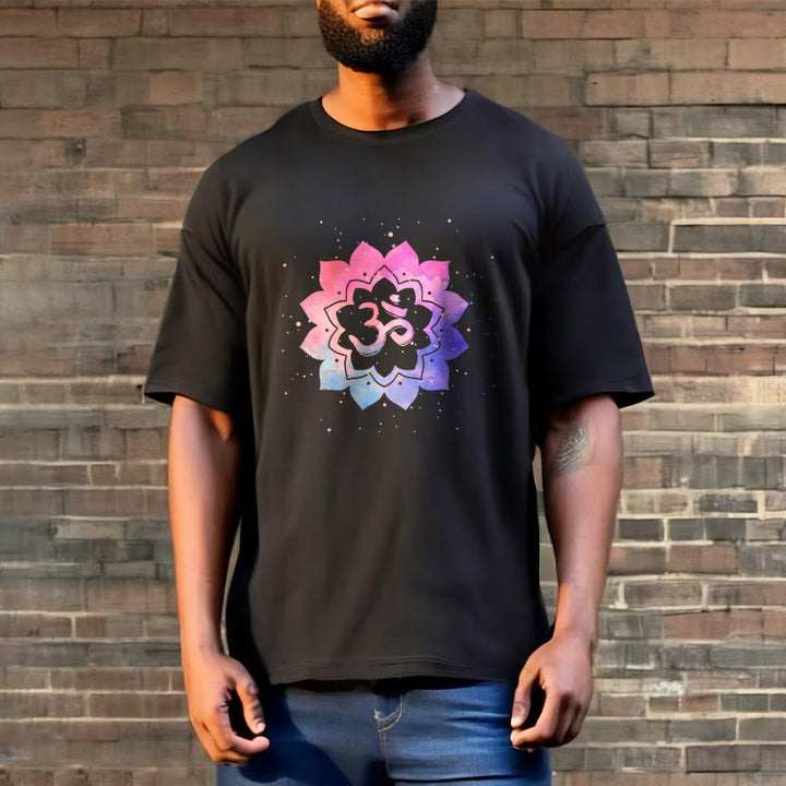 Buddha Stones Om Colorful Lotus Cotton Tee T-shirt - image 7