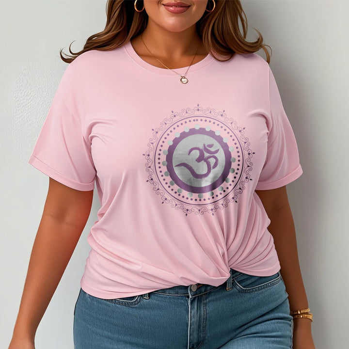 Buddha Stones Om Mandala Pattern Cotton Tee T-shirt - image 12
