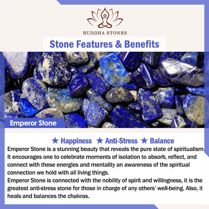 Buddha Stones Fluorite Red Agate Emperor Stone Power Triple Wrap Bracelet - image 8