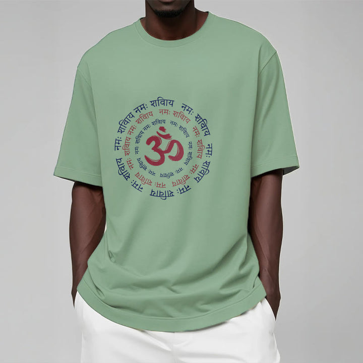 Buddha Stones OM Mantra Character Sanskrit Cotton Tee T-shirt - image 17
