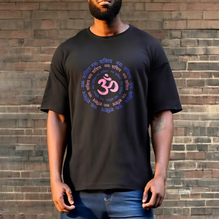 Buddha Stones OM Mantra Character Sanskrit Cotton Tee T-shirt - image 15
