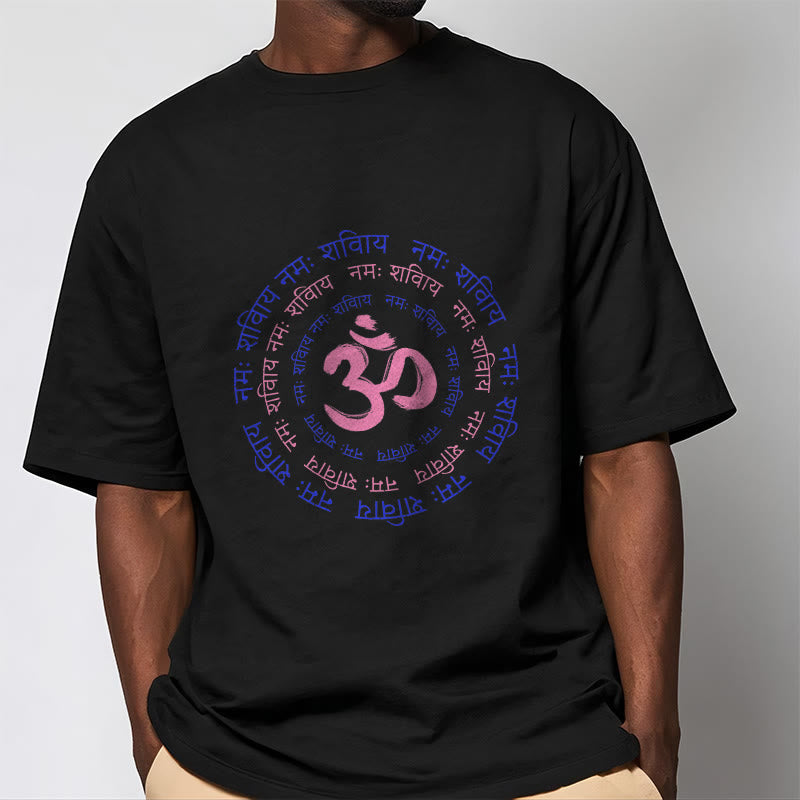 Buddha Stones OM Mantra Character Sanskrit Cotton Tee T-shirt - image 14