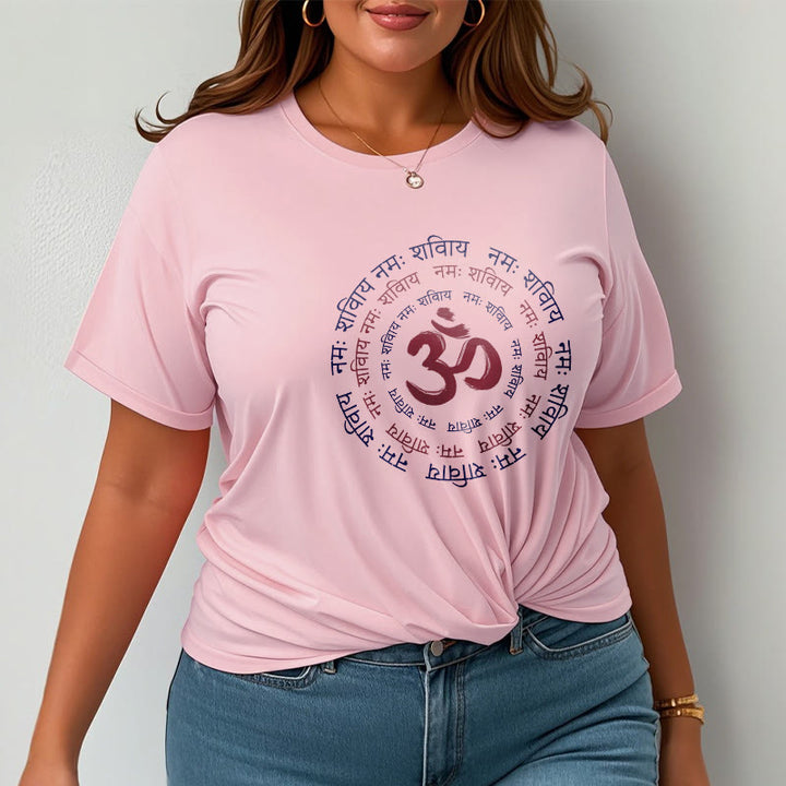 Buddha Stones OM Mantra Character Sanskrit Cotton Tee T-shirt - image 10