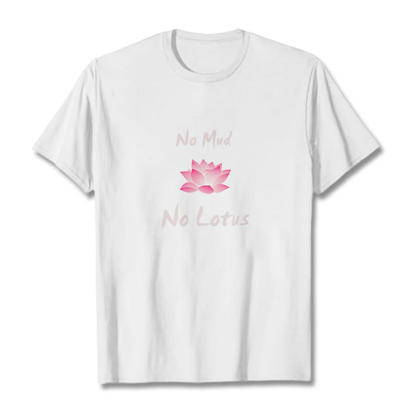 Buddha Stones No Mud No Lotus Cotton Tee T-shirt - White - 2XL - image 12