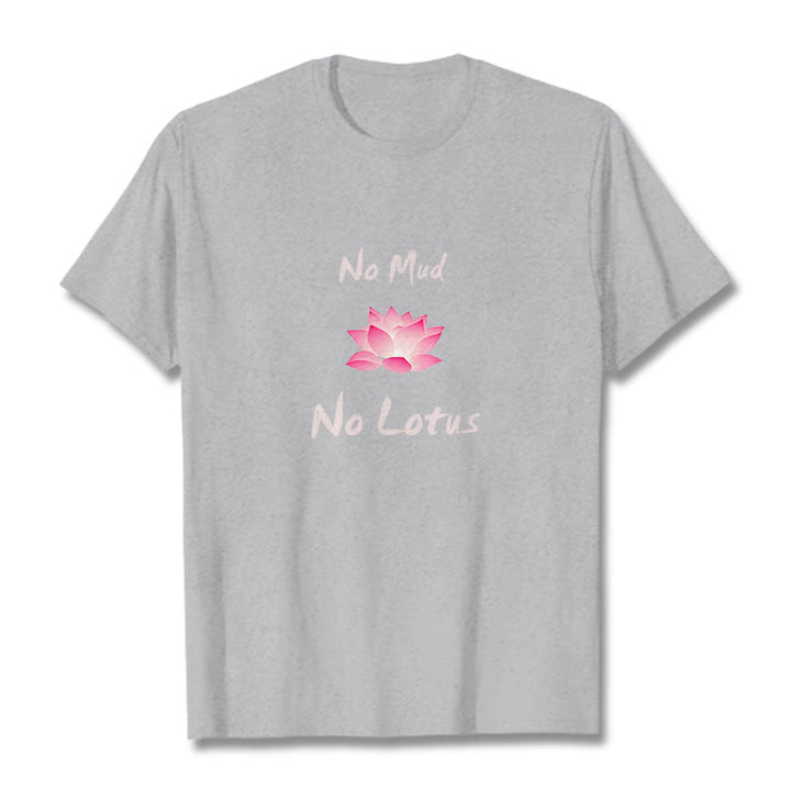 Buddha Stones No Mud No Lotus Cotton Tee T-shirt - LightGrey - 2XL - image 19