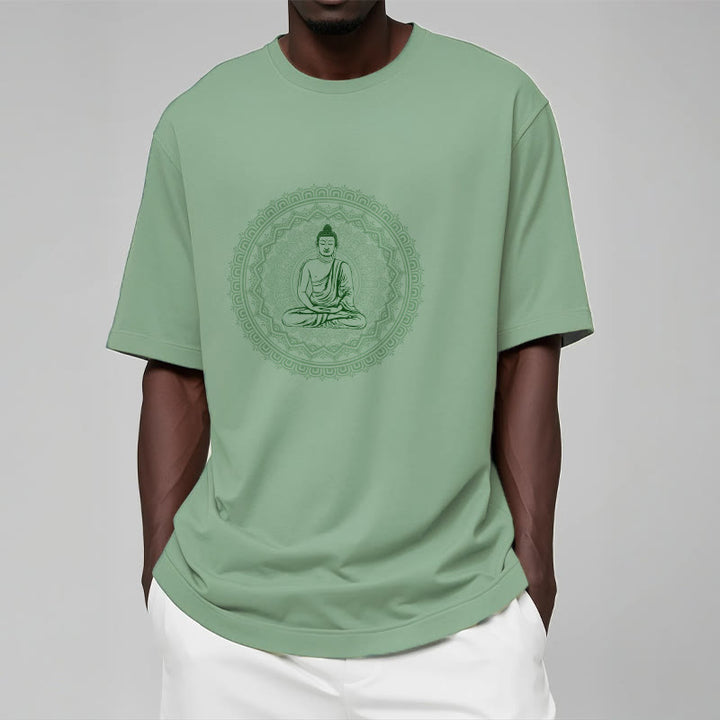 Buddha Stones Mandala Buddha Cotton Tee T-shirt - image 17