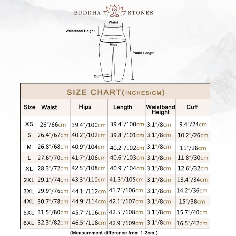 Buddha Stones Pure Cotton White Auspicious Clouds Birds Tree Pattern Women's Elastic Waist Harem Pants - image 5