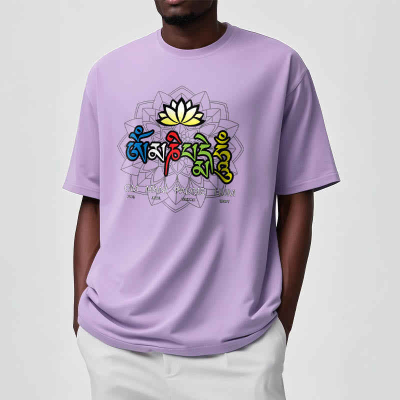 Buddha Stones Om Mani Padme Hum Lotus Tee T-shirt - image 16