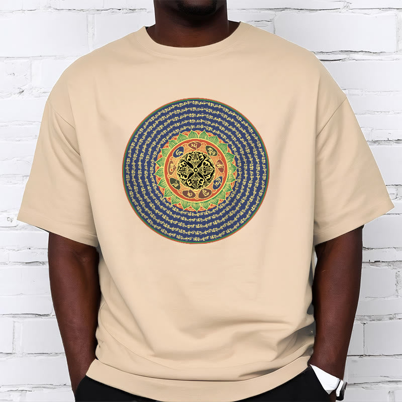 Buddha Stones 108 Om Mani Padme Hum Mantra Sanskrit Tee T-shirt - image 15