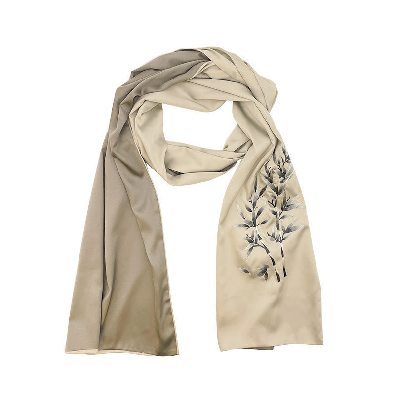 Buddha Stones Polyester Shawl Yulan Butterfly Bamboo Magpie Suzhou Embroidery Winter Cozy Travel Scarf Wrap - image 6