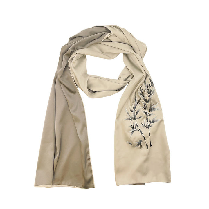 Buddha Stones Polyester Shawl Yulan Butterfly Bamboo Magpie Suzhou Embroidery Winter Cozy Travel Scarf Wrap - image 6