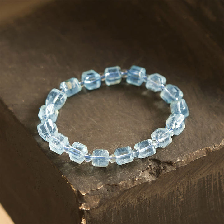Buddha Stones Blue Topaz Clarity Bracelet - Blue Topaz(Wrist Circumference: 14-16cm) - 8-10mm - image 0