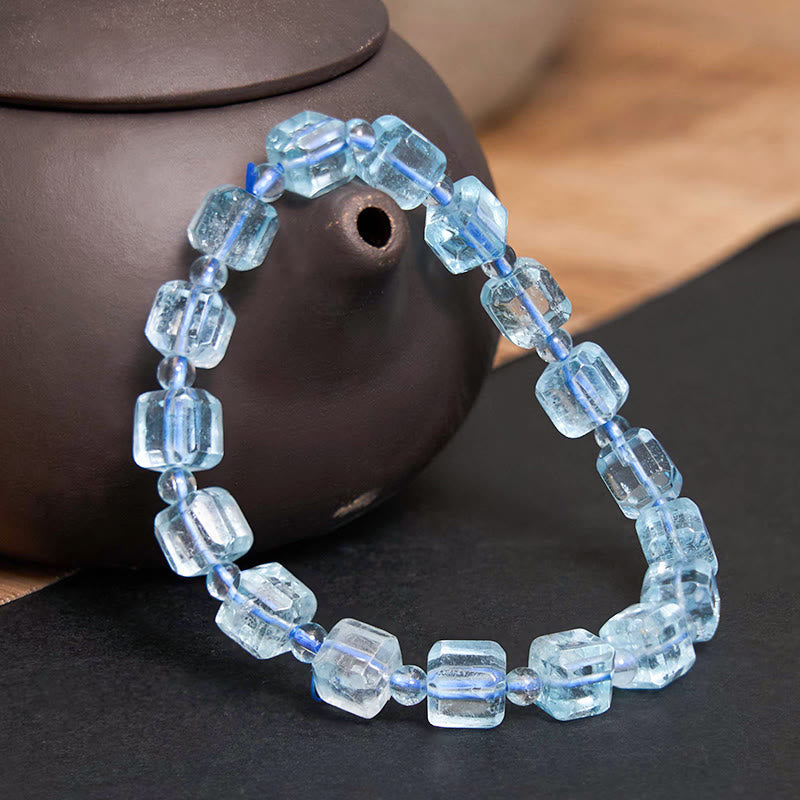 Buddha Stones Blue Topaz Clarity Bracelet - image 1