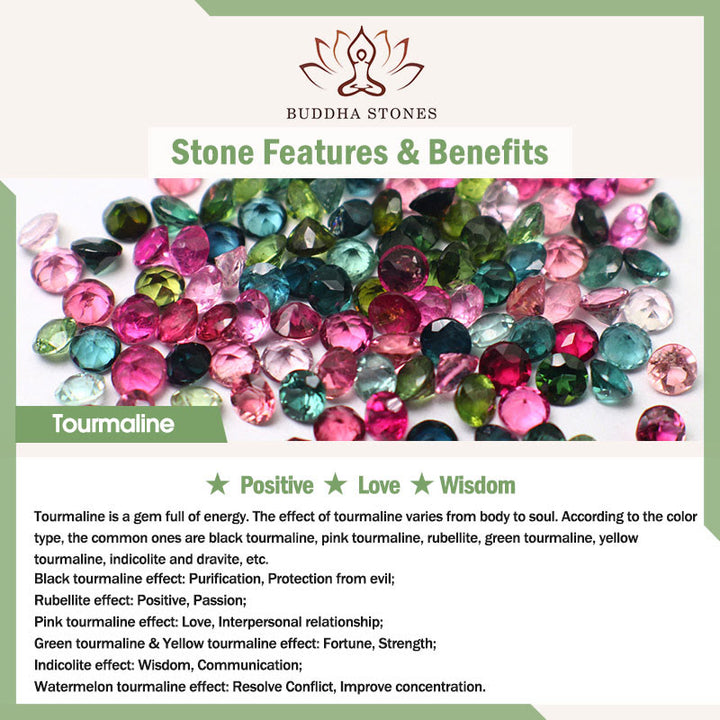 Buddha Stones "Wishing You Joy in Every Color" Tourmaline Jade Bracelet Includes Gift Message Card - image 11