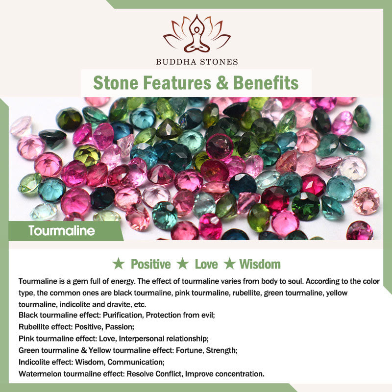 Buddha Stones Tourmaline Jade Safe And Well Love Bracelet - image 10